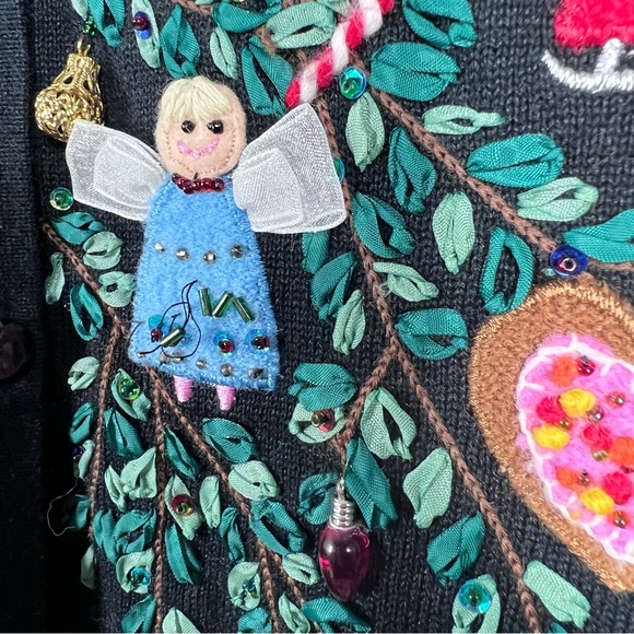 VINTAGE Marisa Christina Novelty Christmas Tree Sweater Vest Large - Picture 4 of 7